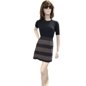 Loft Black & White Boho Mini Skirt, NWOT.